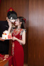 皮爾卡丹（pierre cardin）新郎中山裝2025年新款男士結婚禮服中式訂婚接親西服套裝男款修身 A款(含褲子) XL 曬單實(shí)拍圖