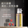 恩爾美（nRMEi）茶水分離杯大容量男士泡茶杯冷泡杯高硼硅耐熱便攜辦公室喝水杯子 【茶水分離+杯套】本色 1000ml 曬單實(shí)拍圖