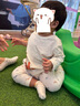 優(yōu)衣庫嬰幼兒寶寶圓領(lǐng)T恤/長袖恐龍印花圖案25秋冬新款479658 01 乳白色 90 曬單實拍圖