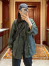 BARBOUR OS Peached Bedale日版寬松無(wú)蠟夾克桃皮絨外套 男女同款 Sage-鼠尾草綠 M 曬單實(shí)拍圖