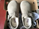 斯凱奇（SKECHERS）單鞋勃肯鞋女士2025新款秋季牛皮一腳蹬休閑鞋厚底豆豆鞋159018 曬單實(shí)拍圖