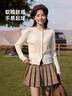 班尼路（Baleno）絞花針織開衫外套女2025春秋季新款保暖舒適小個(gè)子慵懶風(fēng)圓領(lǐng)毛衣 曬單實(shí)拍圖