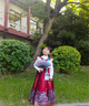 G.DUCKKIDS小黃鴨親子裝馬面裙女童套裝兒童漢服古風(fēng)唐裝母女裝連衣裙兩件套 上衣紅色馬面裙套裝 110尺碼4~5歲【100-110cm】 曬單實拍圖