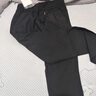 POUM美式基礎(chǔ)斜切百搭休閑褲男裝秋季顯瘦顯高潮流寬松直筒褲工裝褲子 黑色 常規(guī) L 尺碼偏小建議拍大一碼 曬單實(shí)拍圖