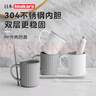 Imakara輕奢抗菌不銹鋼簌漱口杯高級感情侶刷牙杯子牙缸洗漱牙刷杯牙杯 曬單實(shí)拍圖