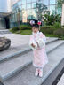 安妮優(yōu)兒（Anneyol）格格服女童古裝清朝秋冬加厚兒童冬季漢服中國風(fēng)唐裝滿(mǎn)族拜年服裝 粉色加絨加厚 130 曬單實(shí)拍圖