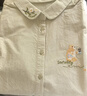 茵曼（INMAN）純棉文藝刺繡襯衣娃娃領(lǐng)通勤長袖襯衫女上衣 春草綠 S 曬單實拍圖