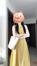 GARNUO黃色連衣裙子女夏季2025新款法式氣質(zhì)高級(jí)感無(wú)袖背心收腰顯瘦長(zhǎng)裙 黃色【無(wú)袖長(zhǎng)款】 S 【80-100斤】 曬單實(shí)拍圖