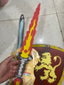 孩子寶貝EVA兒童泡沫刀劍 軟體海綿兵器擊劍寶劍盾牌對戰(zhàn)安全游戲男孩玩具 水火套裝 曬單實(shí)拍圖