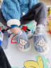 KINGXIAOJING兒童棉拖鞋的男女孩冬季2025新的室內家庭嬰兒女孩的防滑羊毛拖鞋 魔法灰小恐龍【防滑耐磨】 17 cm 適合腳長(cháng)16cm  曬單實(shí)拍圖
