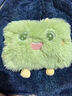 QUEENJOY沖水熱水袋卡通可愛(ài)女生注水式學(xué)生暖手袋毛絨套防爆灌水袋暖寶寶 綠色長(cháng)毛怪+注水袋 曬單實(shí)拍圖