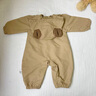G.duck童裝嬰兒連體衣秋季新生兒衣服寶寶春秋款小熊爬服幼兒沖鋒衣外套 卡其色 66cm 建議0-3個(gè)月8-12斤 曬單實(shí)拍圖