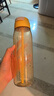 特百惠（Tupperware）樂(lè )動(dòng)750ML男女士學(xué)生夏季大容量運動(dòng)塑料水杯子帶吸管雙飲 果汁橙 曬單實(shí)拍圖