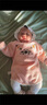 G.DUCKKIDS2025新款嬰兒連體衣春秋款衣服韓版針織長(cháng)袖包屁衣女寶寶甜美爬服 粉紅色 73cm 曬單實(shí)拍圖
