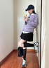 Teenie Weenie小熊女裝毛針織衫2025秋新款時(shí)髦大熊款圓領(lǐng)套頭毛衣 紫色 M 曬單實(shí)拍圖