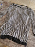 茯見(jiàn)泳衣女士分體長(cháng)袖防曬泡溫泉遮肉肚保守運動(dòng)顯瘦游泳裝備沙灘  條紋三件套泳衣【80-115斤】 L 曬單實(shí)拍圖