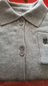 皮爾卡丹（pierre cardin）100%純羊毛衫女針織開(kāi)衫外套刺繡打底衫2025秋冬新款時(shí)尚襯衫毛衣 洋中灰色 3XL (140-155斤) 曬單實(shí)拍圖