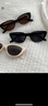 LOVECRAFT1518黑色貓眼墨鏡女復古高級感2024新款防紫外線(xiàn)太陽(yáng)眼鏡 曬單實(shí)拍圖