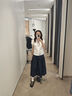 UR2025夏季新款女裝時(shí)尚復(fù)古休閑收腰系帶開襟襯衫UYY250068 本白 XS 曬單實(shí)拍圖