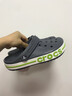 卡駱馳（CROCS）洞洞鞋貝雅卡駱班輕便耐磨一腳蹬休閑鞋|205089 石板灰/青檸綠-0GX 44 (280mm) 曬單實(shí)拍圖