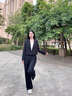 沐依琳時(shí)尚休閑褲女裝套裝2025秋季季新款氣質(zhì)顯瘦減齡西服褲兩件套 黑色上衣+褲子[兩件套] L 【建議100-120】 曬單實(shí)拍圖