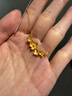 周六福（ZLF） 黃金套鏈女款5G足金閃砂游園綺夢(mèng)系列迎春繁花鏈墜 計價(jià) 40+5cm-3.58g 曬單實(shí)拍圖