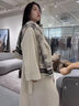 俞兆林黑白雙面可戴冬季圍巾女新款歐美山水畫(huà)外搭披肩時(shí)尚保暖圍脖禮盒 黑白森林 曬單實(shí)拍圖