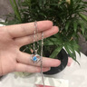 正品S999純銀項鏈女鎖骨鏈2025新款?lèi)?ài)心吊墜送女友生日情人節禮物 【白金色】永恒之心藍鉆+元寶鏈 精品禮盒 曬單實(shí)拍圖