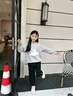 班尼路童裝女童褲子秋季2025新款女孩刺繡蝴蝶結(jié)衛(wèi)褲兒童運動長褲秋裝 黑 BNL粉花小兔X 130 【推薦體重56-64斤】 曬單實拍圖