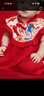 貝瑞加（Babyprints）女寶寶周歲禮服紅色連衣裙發(fā)帶套裝抓周冠衣中式裙子國風(fēng)公主裙80 曬單實(shí)拍圖