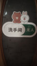 豪思克普卡通衛(wèi)生間有人無人指示牌廁所男女洗手間狀態(tài)切換牌家用正在使用空閑中溫馨提示門牌禁止吸煙免打擾 卡通 印刷款（衛(wèi)生間） 15x21cm 曬單實拍圖