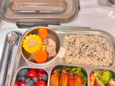 歐樂(lè )多316L鋼飯盒學(xué)生專(zhuān)用高中生飯盒成人五格大容量食堂打飯防漏大飯盒 曬單實(shí)拍圖