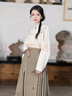 森馬（Semir）針織開(kāi)衫女短款圓領(lǐng)正肩顯瘦2024冬趣味小狗提花上衣109724106004 曬單實(shí)拍圖