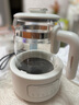 摩飛電器（Morphyrichards）全玻璃養生壺家用燒水壺多段控溫電熱水壺極速風(fēng)冷恒溫壺沖奶泡奶機MR5602 1.2L 椰奶白 曬單實(shí)拍圖