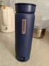 飛利浦 (PHILIPS)燒水杯電熱水杯便攜式燒水壺加熱水杯旅行折疊電熱水壺保溫杯加熱杯養生杯 0.42L 全新升級【恒溫】燒水杯 深藍色 曬單實(shí)拍圖