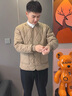 秋冬內膽棉衣男士加絨加肥加大340斤內穿打底小棉襖保暖棉服外套 淺綠色 2XL 135-150斤 曬單實(shí)拍圖