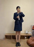 顏域小香風(fēng)外套半身裙兩件套女2025新款秋季穿搭名媛氣質(zhì)職業(yè)套裝 深藍 S 曬單實(shí)拍圖