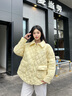 Teenie Weenie小熊女裝羽絨服2025冬季新款溫暖舒適通勤風(fēng)羽絨外套 黃色 S 曬單實(shí)拍圖