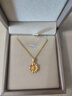 夢(mèng)金園 黃金吊墜5D硬金小雛菊花朵足金吊墜不含項鏈女款 曬單實(shí)拍圖