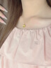 中國珠寶黃金四葉草項鏈女士足金吊墜鎖骨鏈生日禮物送女友老婆教師節禮物 足金四葉草吊墜+品牌禮盒 金重約0.3g，贈S925銀鏈 曬單實(shí)拍圖