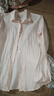 無(wú)印良品（MUJI）女式 漢麻水洗襯衫領(lǐng)長(cháng)袖襯衫女士襯衣外套外衣 25年夏季女裝上衣 淺粉紅色 M （160/84A） 曬單實(shí)拍圖