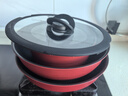 特福（Tefal）百變鍋 鑄鋁紅心不粘鍋炒菜鍋煎鍋可拆卸把手套裝電磁爐明火通用 千葉玫瑰紅- 6件套 曬單實(shí)拍圖