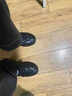 男鞋秋冬季2025新款鞋子男休閑運動鞋厚底增高老爹工作勞保鞋男潮 黑色【皮面】 39 曬單實拍圖