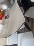 晨巢 餐桌 簡(jiǎn)約風(fēng)巖板餐桌家用折疊桌圓桌吃飯桌子實(shí)木餐桌椅餐廳家具 雪山白亮光巖板-黑白框架-實(shí)木椅 1.35米 一桌六椅(加厚巖板) 曬單實(shí)拍圖