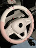 鉑吶苓棉麻汽車(chē)方向盤(pán)套四季通用卡通可愛(ài)女神款車(chē)用把套防滑吸汗防凍夏 卡皮熊少女粉—圓型 曬單實(shí)拍圖