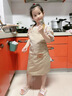 維彩蝶防水帆布兒童圍裙定制幼兒園手工泥塑陶藝畫(huà)畫(huà)烘焙男女孩親子圍腰 XHHS-791掛脖卡其色【兒童款】 曬單實(shí)拍圖