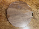 雙槍黑金檀木整木切菜板加厚加大圓形砧板實(shí)木家用案板面板菜墩33*2.5 曬單實(shí)拍圖