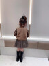 WVD女童秋冬套裝2025新款洋氣時(shí)髦女小童網(wǎng)紅炸街女孩寶寶冬季三件套 巧克力色扣子款 巧克力色扣子款 100 CM 曬單實(shí)拍圖