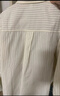 森馬（Semir）長(cháng)袖襯衫女簡(jiǎn)約圓領(lǐng)短背心肌理條紋寬松襯衣秋兩件套101524105002 曬單實(shí)拍圖