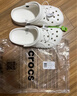 CROCS卡駱馳洞洞鞋貝雅男鞋女鞋輕便耐磨一腳蹬拖鞋休閑鞋|10126 白-100 37 /38(230mm) 曬單實(shí)拍圖
